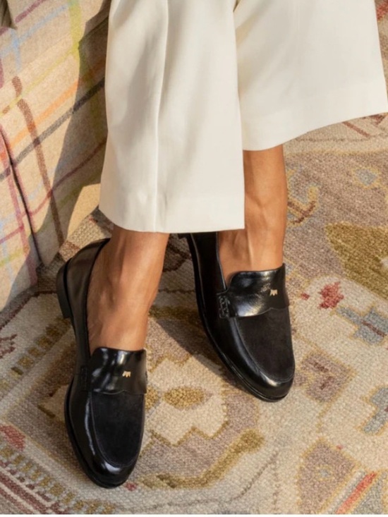 Birdies Shoes - Birdies Black Leather & Suede Men's Loafers